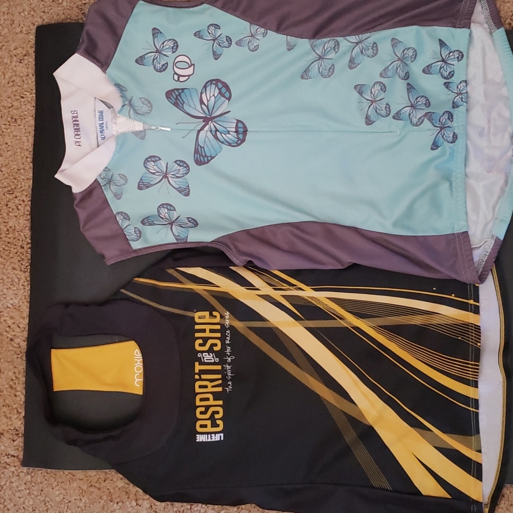 2 women's bike shirts